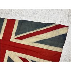 Large linen union jack flag, H89cm, W170cm