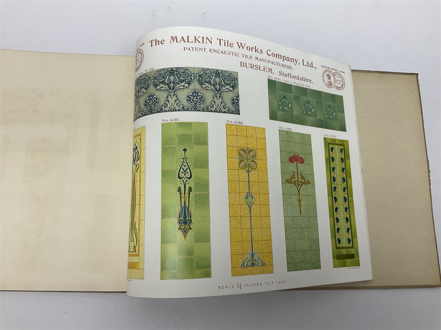 Malkin Tile Works Co Limited Burslem England, illustrated catalogue