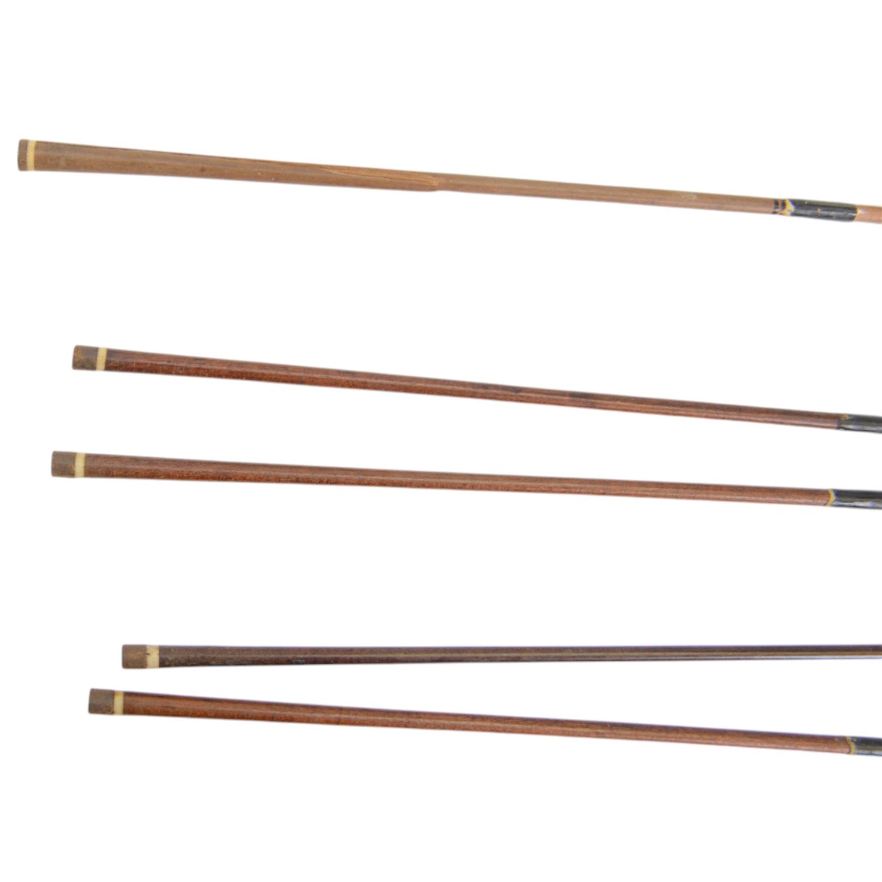 Japanese palanquin arrows, five arrows with blunt metal ends, L28cm 