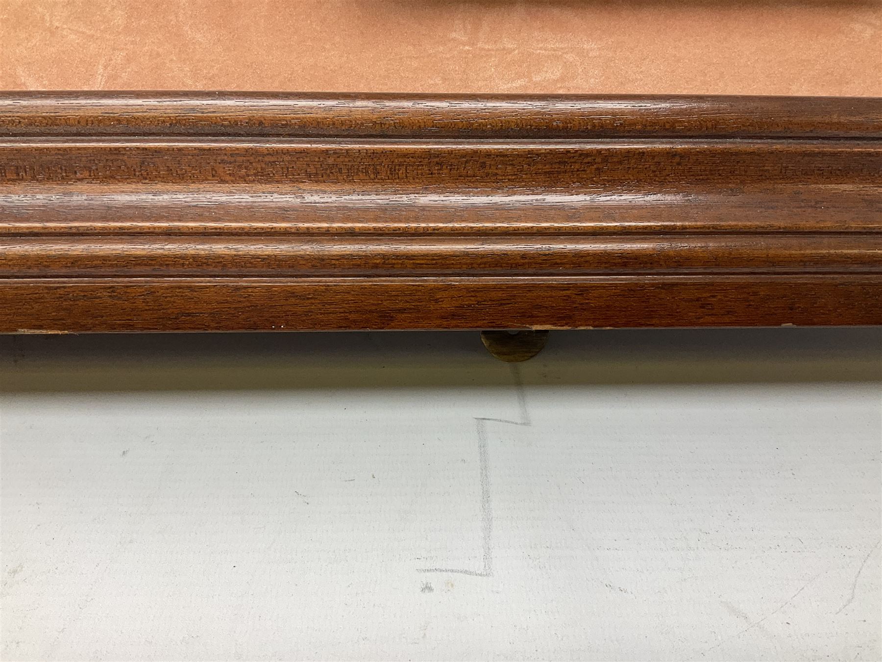 WW2 Lee Enfield No.4 Mk.1 .303 bolt-action rifle with hinged butt compartment, made by SA Ltd., Long Branch, Canada 1942, serial no.5L0646 L113cm; mounted on a framed display board with No.4 Mk.II spike bayonet, No.9 Mk.1 blade bayonet, two inert 5-round clips and brass biographical plaque by Antler Military Originals detailing DA Cert No.C3444 OLD STYLE DEACTIVATION SO FIREARMS CERTIFICATE REQUIRED OR RFD