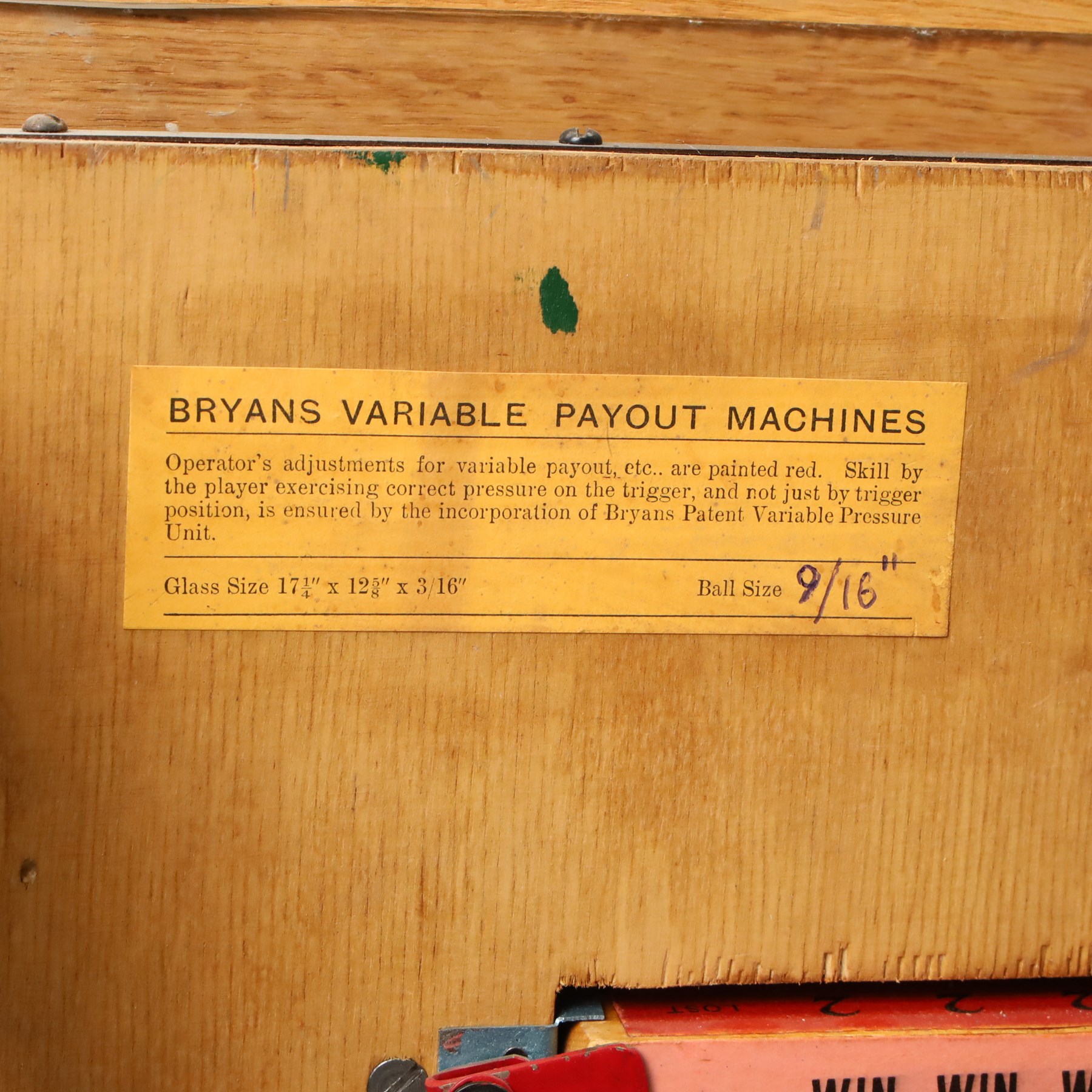 Bryans Elevenses penny slot arcade machine with wooden case and chrome fittings, working, H64cm W45cm