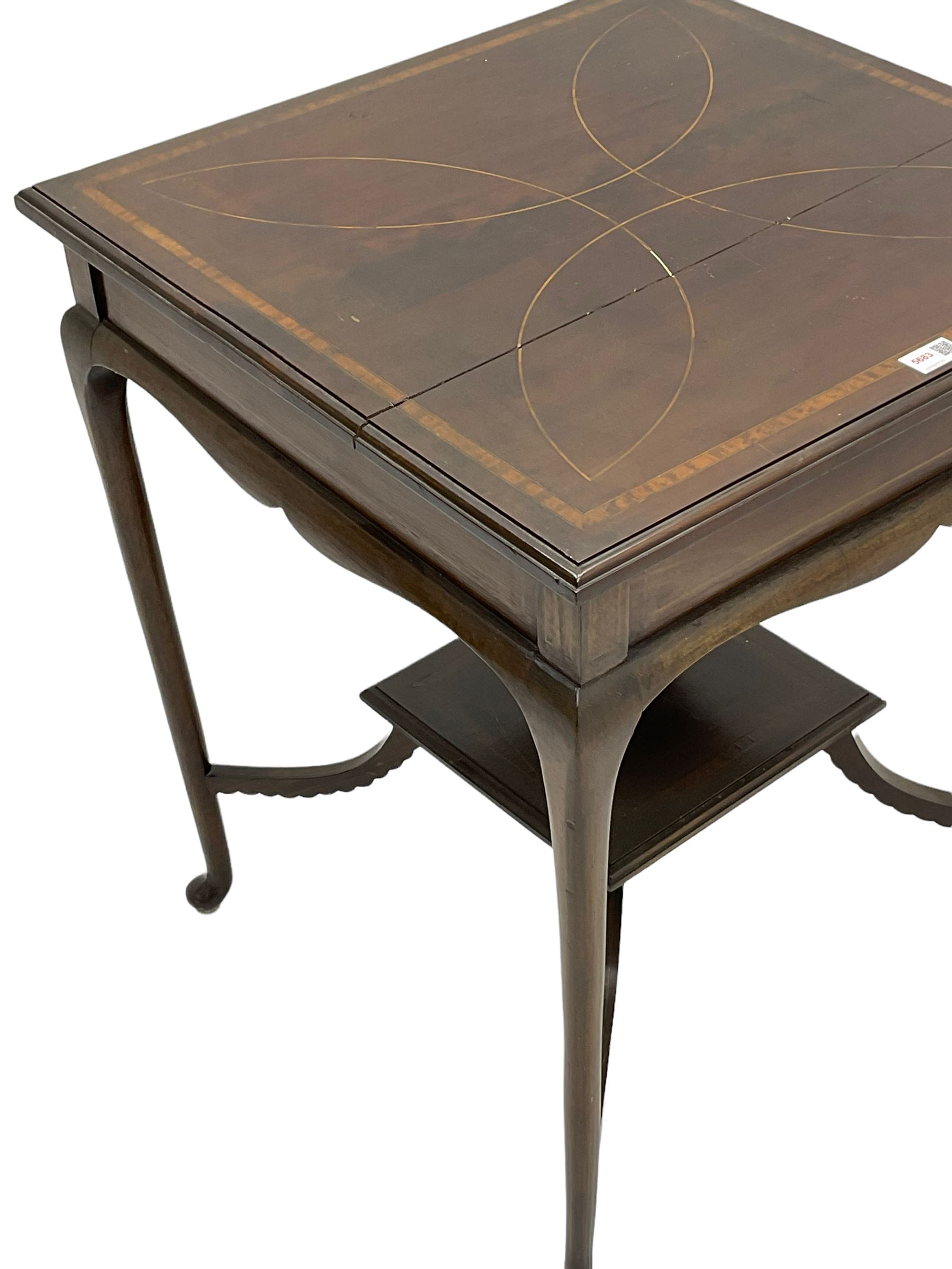 Edwardian inlaid mahogany square occasional table - Collectors & Clearance
