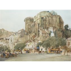 Sir William Russell Flint RA ROI (Scottish 1880-1969): 'La Voulte sur Rhone', colour print signed in pencil with blindstamp pub. 1969, 48cm x 63cm