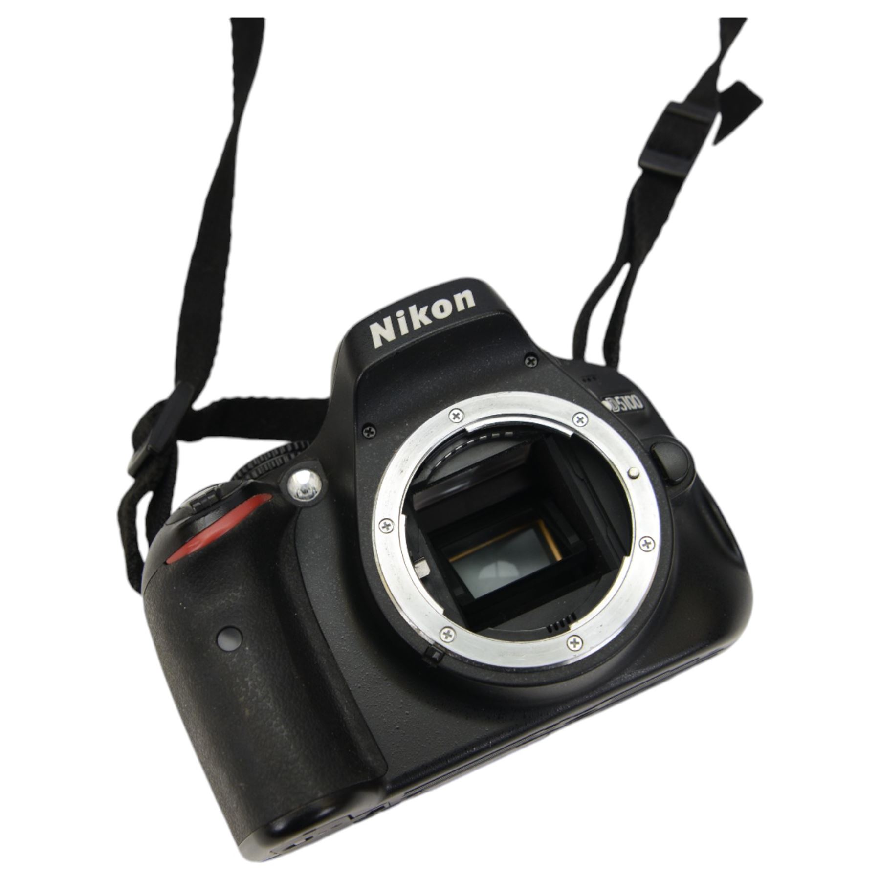 Nikon D1H digital SLR camera body serial no. 5207443, together with a Nikon D5100 digital camera body serial no. 6102034, with some associated battery packs and accessories