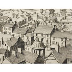 Frederick George Austin (British 1902-1990): An English Town, drypoint etching signed and inscribed 1st state in pencil, dated 1934 in the plate 15cm x 20cm (unframed)
Provenance: direct from the granddaughter of the artist