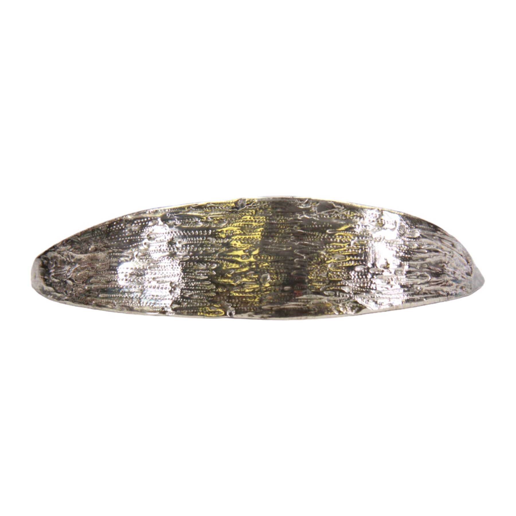 Two modern silver novelty filled models of fruit, the first example modelled as a segment of melon, L16cm, the second as a banana, L14.5cm, each hallmarked John Bull Ltd, Birmingham, no visible date letter, also stamped filled