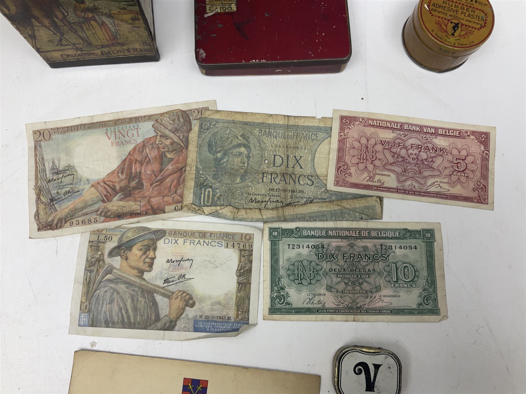 Small quantity of militaria and other items, including Montgomery printed signature, badges, paper ephemera, coins, silver Albertina chain, hat pins, etc