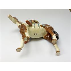 A Beswick Native American on horseback, with printed mark beneath, H21.5cm. 