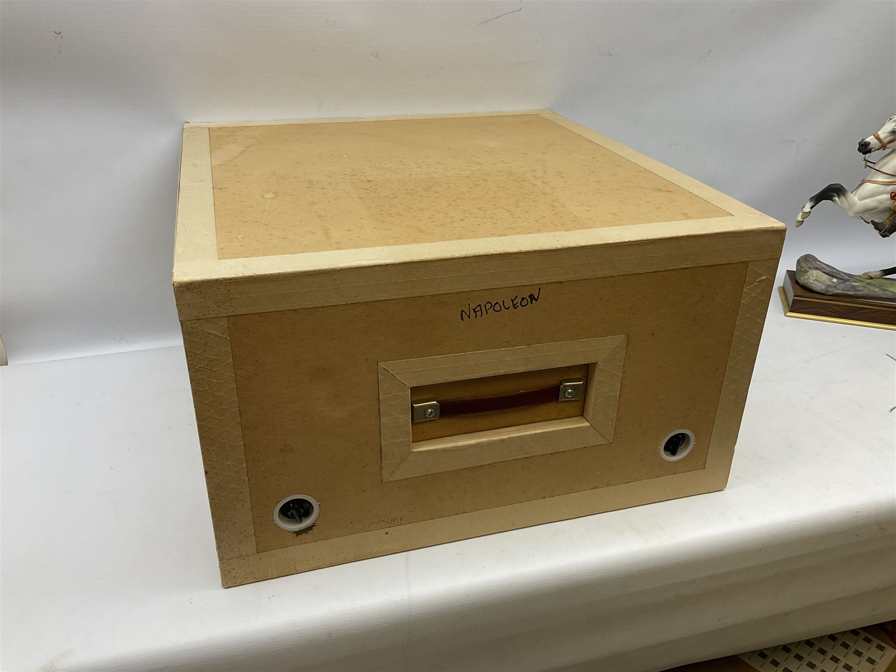 Royal Worcester 'Napoleon Bonaparte', model No. RW3860 by Bernard Winskill, limited edition 747/750, on wooden plinth with title plaque, framed certificate and box, H41cm