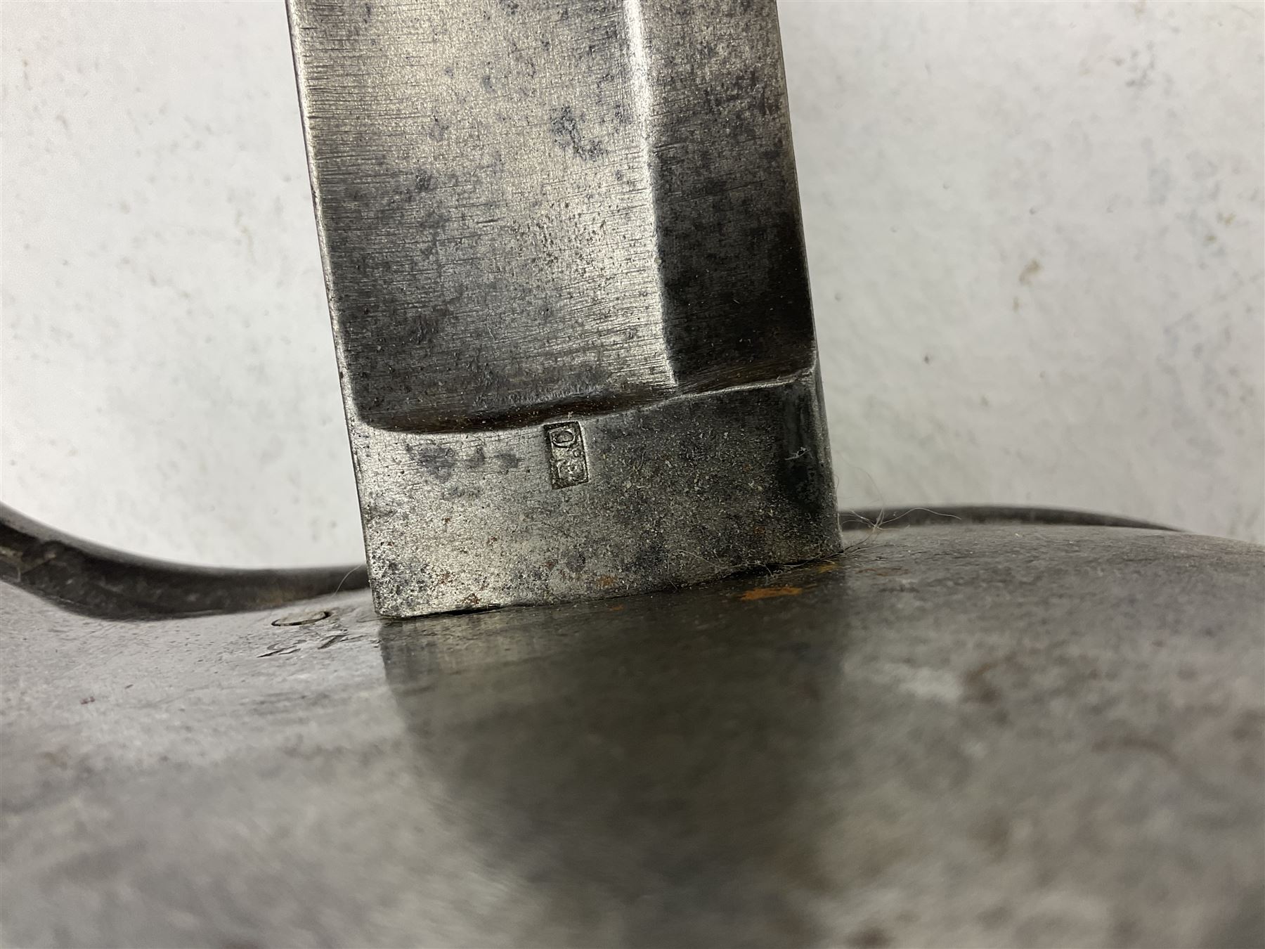 19th century Imperial German army heavy cavalry officers sword by Schnitzler and Kirschbaum, with 89cm single fullered steel blade and sheet steel basket hilt with teardrop cut-out and wire-bound leather grip L107.5cm overall; in steel scabbard with two suspension rings; and British Army 1822 Pattern Infantry Officer's sword in associated scabbard (2)