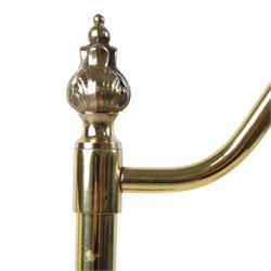 Pair of brass table lamp bases, H50cm