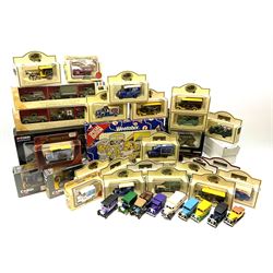 Various die-cast model vehicles including Corgi boxed set 'Fighting Machines', Corgi special edition Weetabix boxed set, various boxed Lledo days gone vehicles and a number of loose vehicles etc