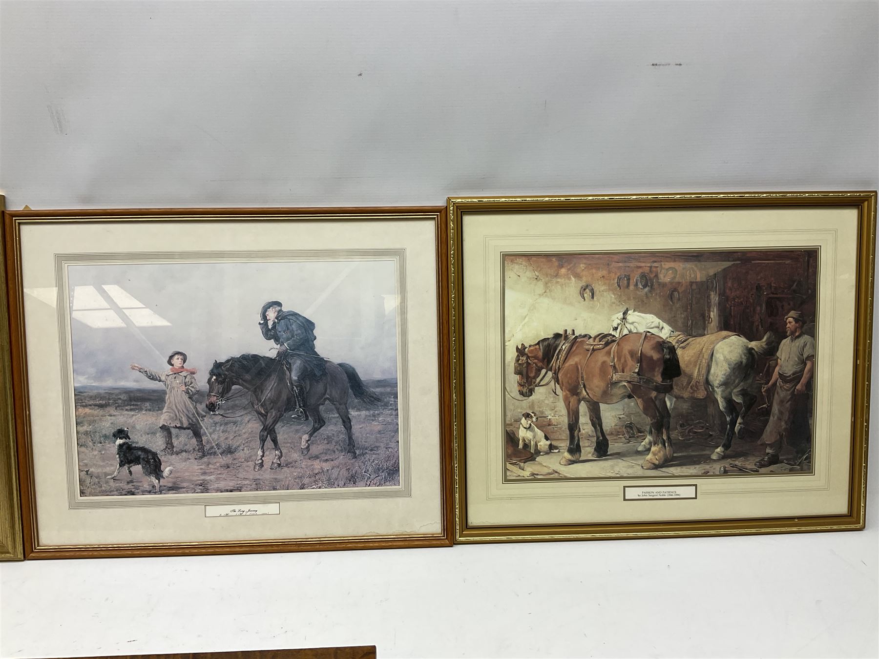 Collection of Equestrian related prints including 'Passion and Patience' after John Sargent Noble max 29cm x 40cm (6)