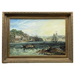 After John Wilson Carmichael (British 1800-1868): 'Rough Seas', oil on canvas unsigned 49cm x 74cm