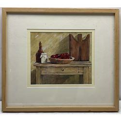 Alan Thorne (British 20th century): Still Life of Kitchen Side Table, watercolour signed 22cm x 25cm