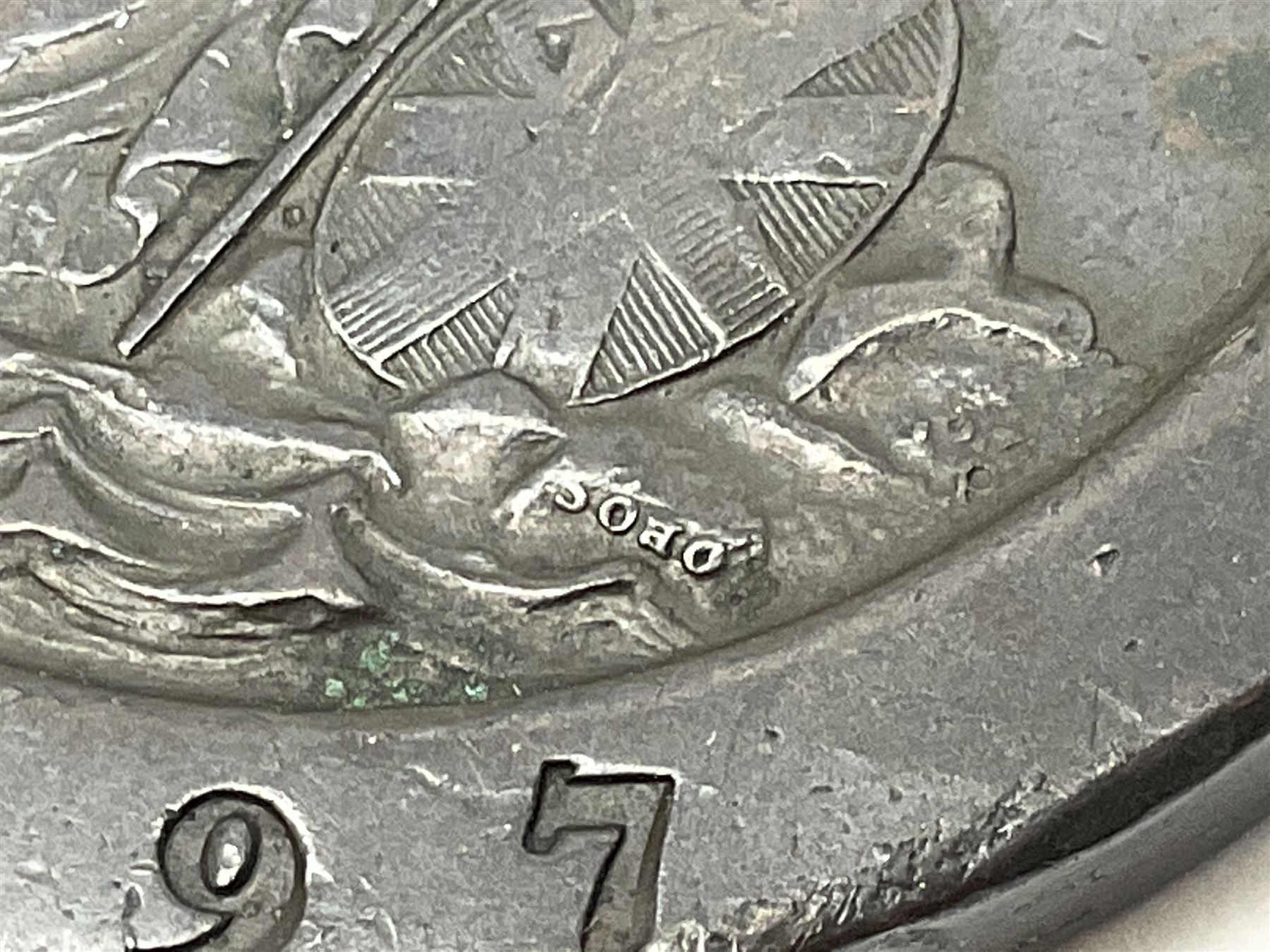 George II 1758 shilling and George III 1797 cartwheel twopence coin