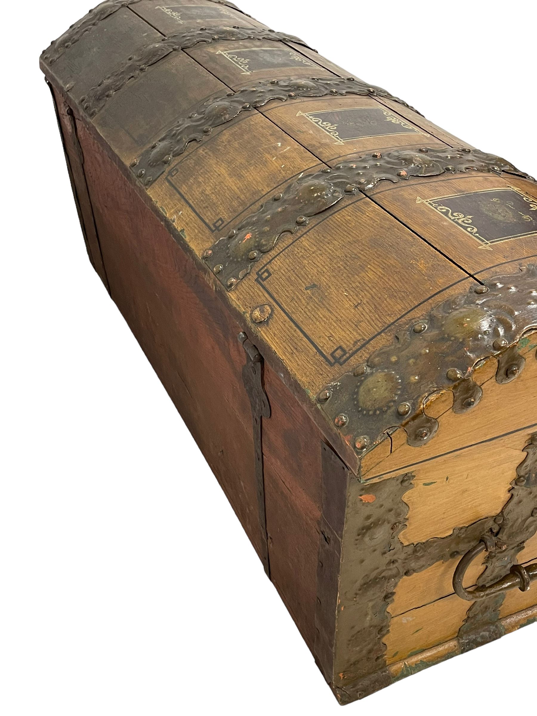 Korean Coin Chest With Iron Mounts - 18thC Korean Coin Chest With Iron Mounts - 18thC