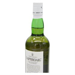 Laphroaig single cask scotch whisky, 70cl 40% vol, together with Hine Fine Champagne Cognac 68cl 40% vol 