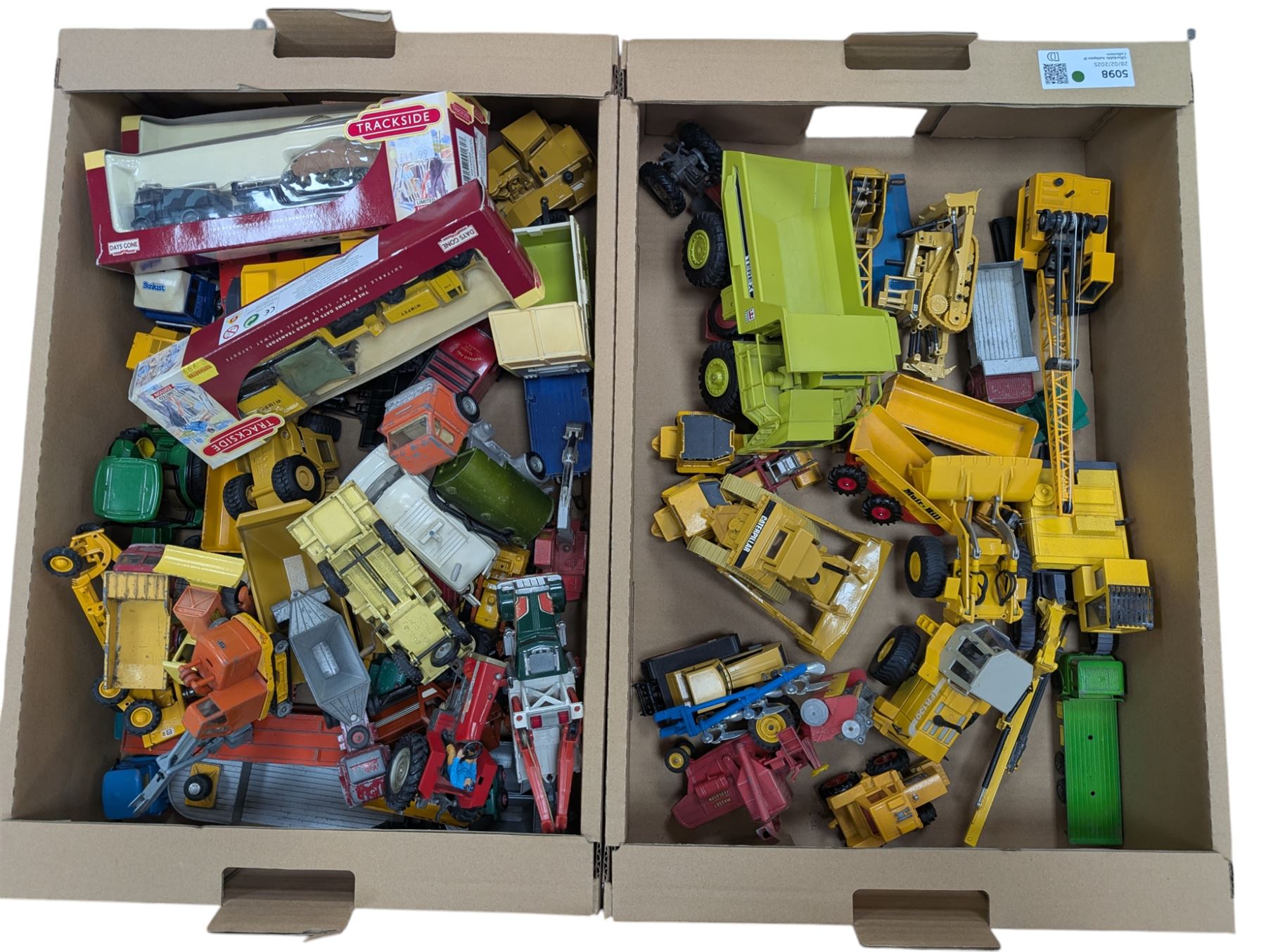 Collection of diecast construction vehicles, including West German NZG Modelle Terex no. 407 and other examples by Joal, Ros, ERTL, etc, all unboxed 