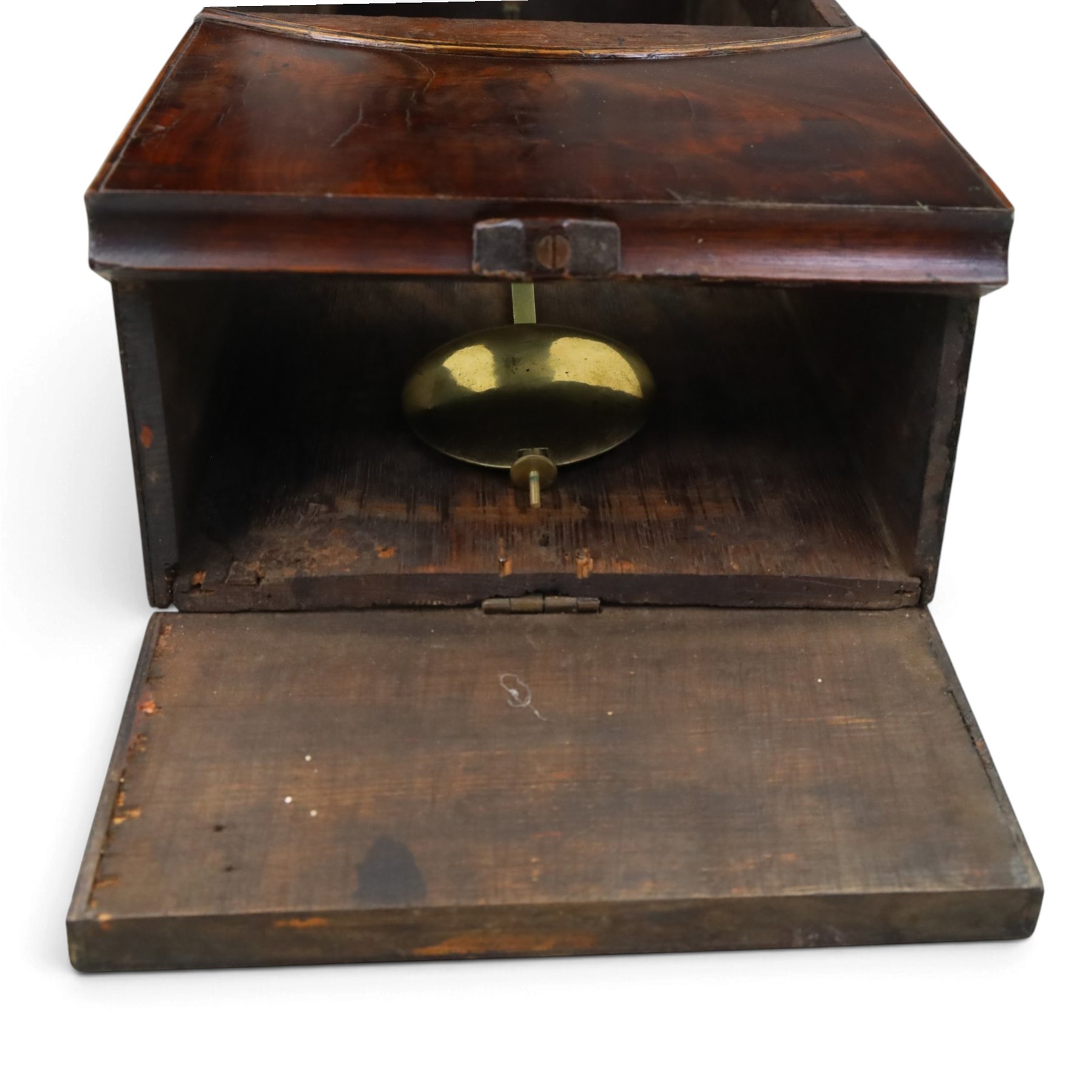 John Winckles of London - Early 19th century mahogany drop dial wall clock, convex 14