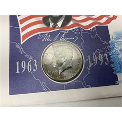 United States of America coinage including 1889 Morgan dollar, 1922 Peace dollar 1943 Liberty half dollar, 1982 commemorative half dollar etc