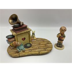 Nine Hummelscapes by Goebel, to include Bavarian Bire Garten, Cuck Crossing, Fisherman's Feast, Strudel Haus etc, each with associated Hummel figures, tallest H14cm 