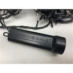 German Bleikristall decanter, set of six Stuart Crystal glasses, a Dartington Crystal decanter, christmas lights and a collection of pewter tankards, etc 