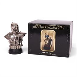 Two Gentle Giant limited edition Star Wars Collectible Busts, Jango Fett no. 1021/2500 and...