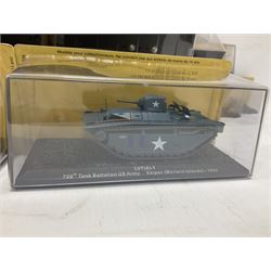DeAgostini The Combat Tanks Collection -  forty-six periodical issued die-cast models of tanks; in plastic display cases in unopened blister packs (46)