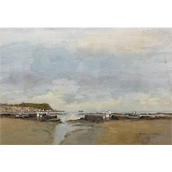Bill Lowe (Yorkshire 20th Century): 'Scarborough South Bay', watercolour signed, titled verso 23cm x 33cm; together with a Paul Marny print of Scarborough and one John Atkinson Grimshaw print max 40cm x 50cm (3)
