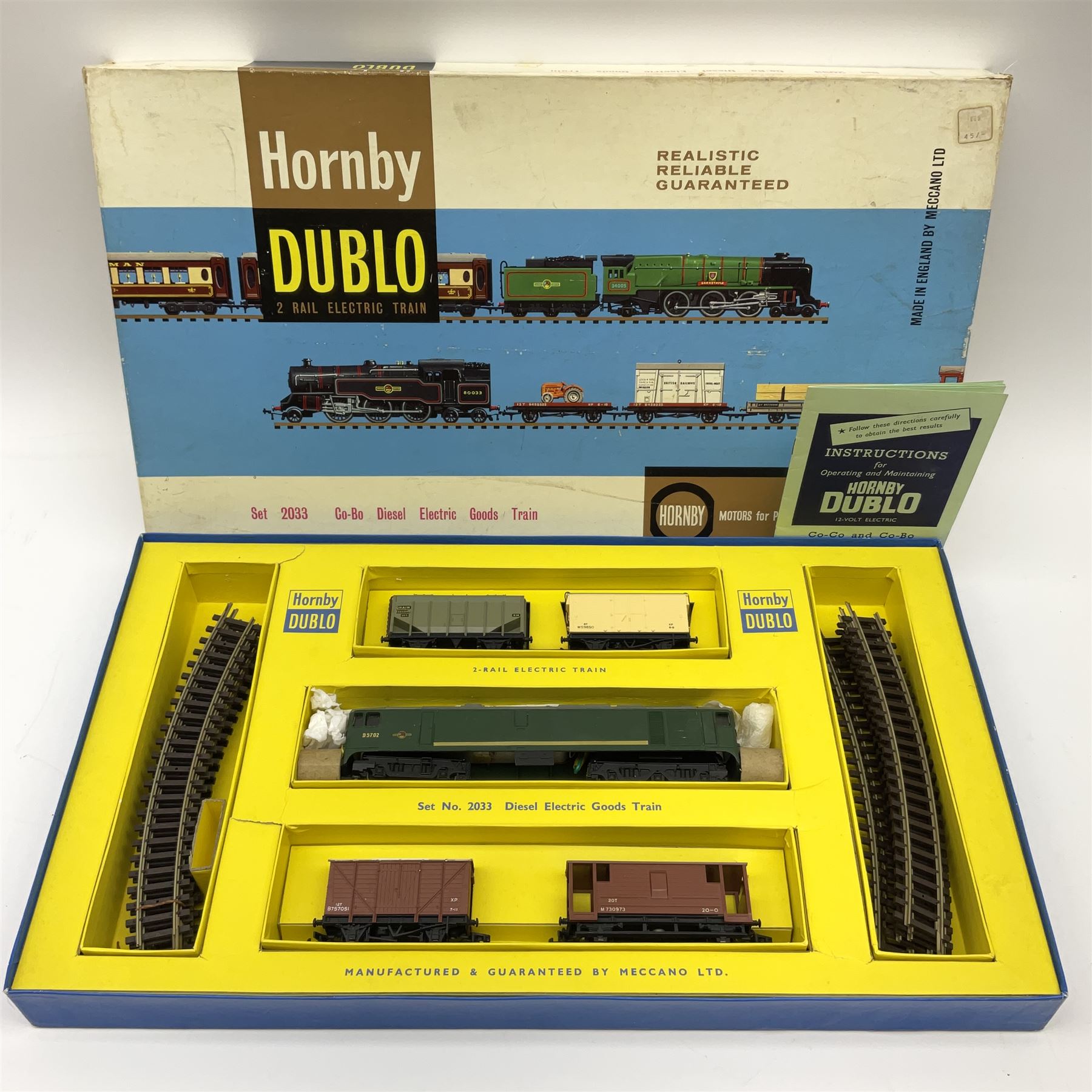 Hornby Dublo - two-rail set 2033 Co-Bo Diesel Electric Goods Train set, locomotive no.D5702, boxed with instructions