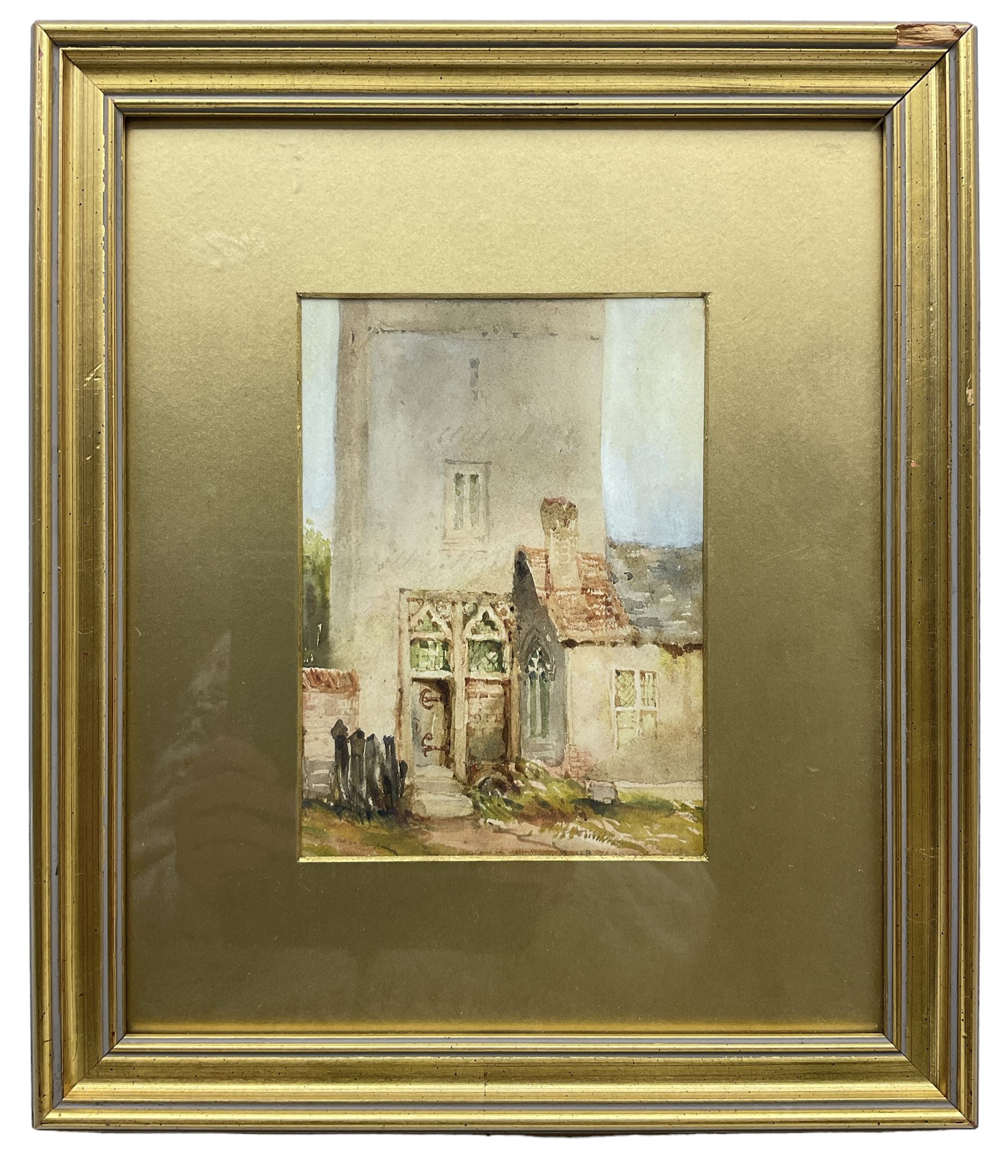 Henry Barlow Carter (British 1804-1868): 'Bishophill Junior York', watercolour unsigned, titled attributed and dated 1860 on John Linn of Scarborough label verso 19cm x 14cm