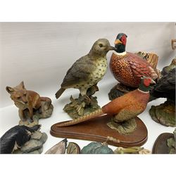British wildlife, dogs and other animal figures, to include examples by Border Fine Arts, Teviotdale and David Hughes, etc