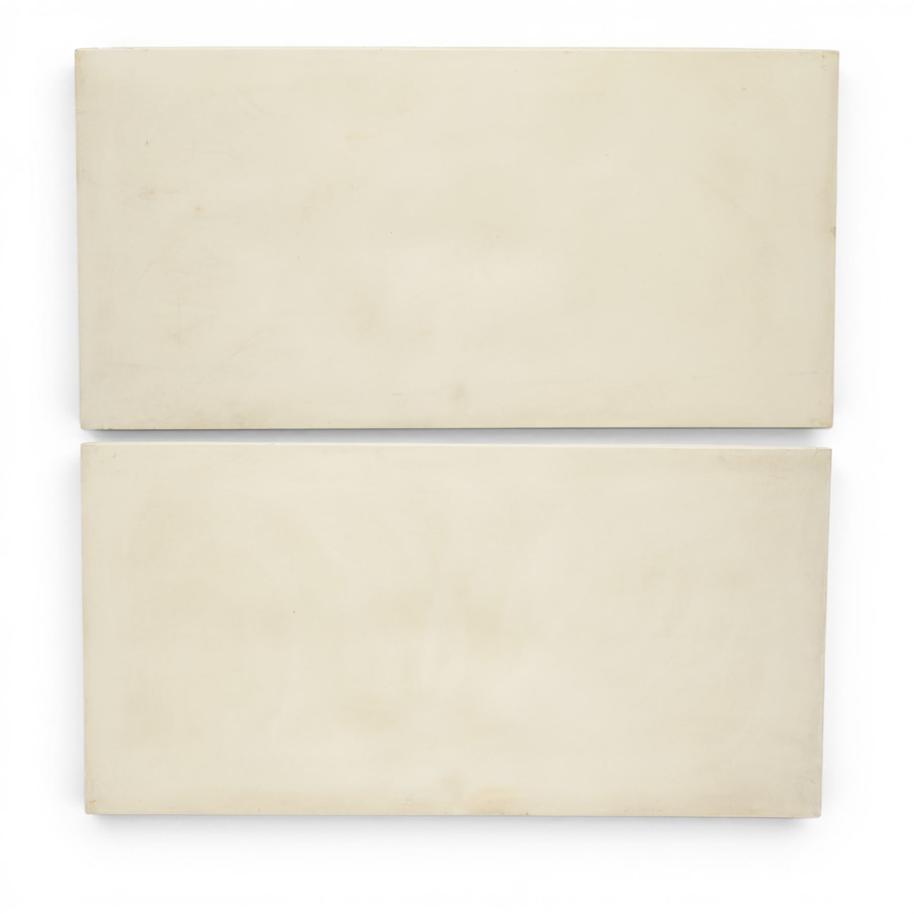 Robert Clatworthy RA (British 1928-2015): Landscape Torso, pair cast fibreglass resin wall hanging relief sculptures in white finish 104cm x 52cm
Provenance: Gifted directly by the artist to the vendor's partner