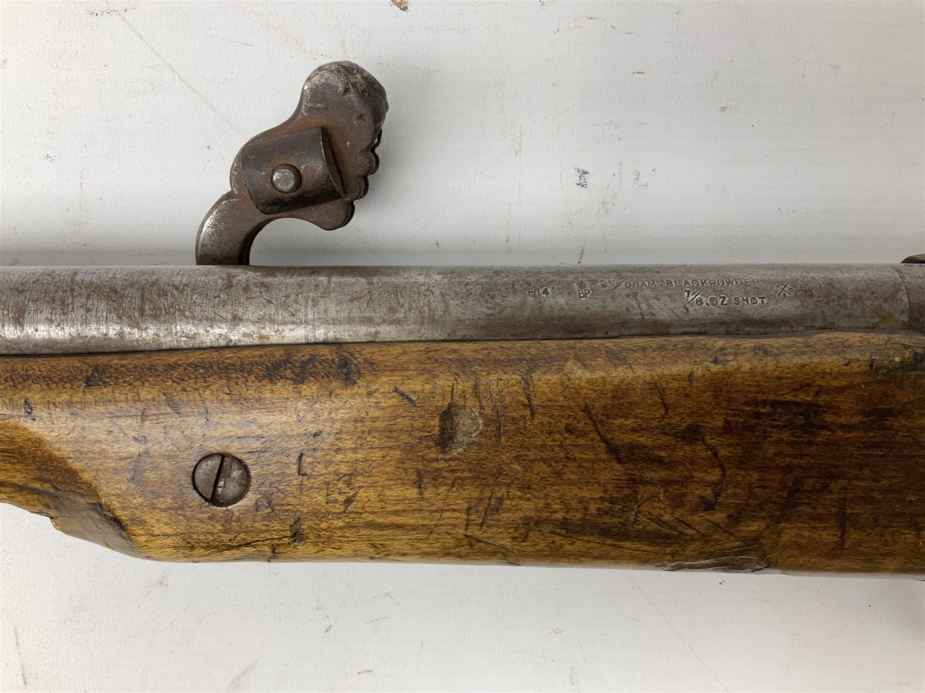 SHOTGUN CERTIFICATE REQUIRED - Modern 20-bore matchlock muzzle loading Civil War type musket, with 92.5cm(36