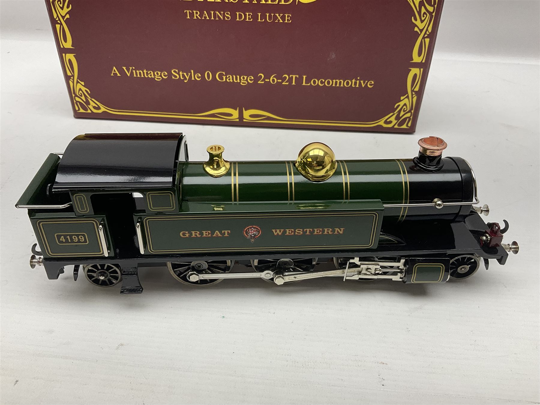 Darstaed '0' gauge - Great Western 2-6-2 tank locomotive No.4199; boxed with original packaging and instructions.