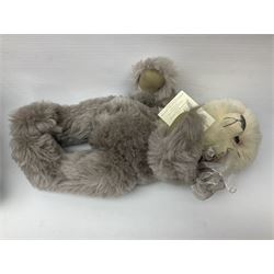 The Cotswold Bear Company - three limited edition teddy bears comprising ‘Lucas’ no. 1/1 H37cm and ‘Stonehenge’ no. 2/15 H39cm, both from the Back to the Wild Cub collection; and ‘Monsoon’ no. 3/10 H34cm from the Safari collection; all with original labels and purchase receipts (3) 