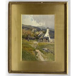 Arthur Tucker (British 1864-1929): A Lady and Her Chickens on a Farmstead, watercolour signed 34cm x 24cm 
