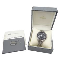 Omega Speedmaster 'Moon Watch' chronograph wristwatch, Ref. 3590.50.00, Cal. 861, serial No. 48302109, on original strap, boxed with papers, tag, warranty card dated '94 and additional links