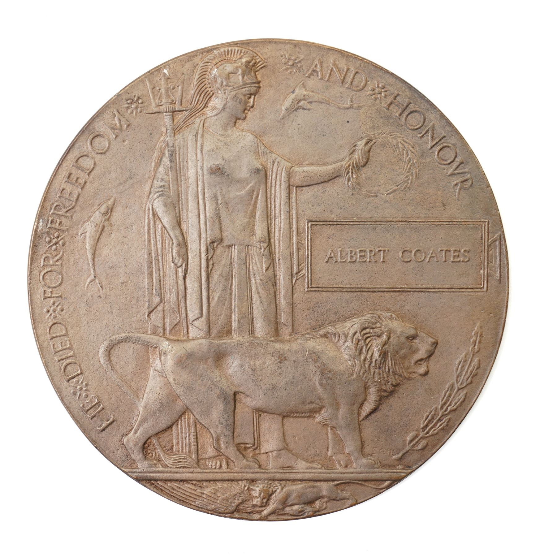  World War I trio to 12074 Pte A Coates,  West Yorkshire Regt comprising War medal, Victory medal, 1914-15 Star and bronze death plaque, killed in action Gallipoli 9th August 1915 and War and Victory medals to 27860 Pte W Coates, West Yorkshire Regt and various documents etc