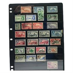 Mostly Commonwealth stamps with many from the reign of King George VI, including Aden, Ascension, Antigua, Australia, Bahamas, Bermuda, Barbados, Basutoland, British Guiana, British Honduras, British Solomon Islands, Burma, Newfoundland, Canada, Cayman Islands, Ceylon, Cyprus, Dominica, Fiji, Gambia, Gibraltar, Gold Coast, Grenada, Hong Kong, India, Jamaica, Malaya, Malta, New Zealand etc, housed on stock sheets