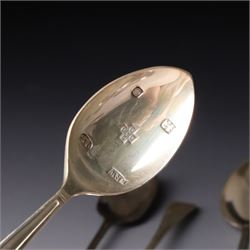 Collection of various silver teaspoons, 19th and 20th century, various dates and makers