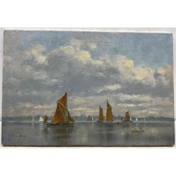 William Burns (British 1923-2010): 'Barge Race on the Orwell Suffolk', oil on canvas signed, titled verso 41cm x 61cm (unframed) 
Provenance: direct from the artist's family