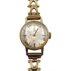  Omega 9ct gold bracelet wristwatch hallmarked no 20106647 13gm  