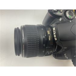 Nikon D40 camera body, serial no 742750, with Nikon 'AF-S Nikkor ED 18-55mm 1:3.5-5.6GII' lens, and case