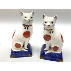 Pair of Staffordshire style cats