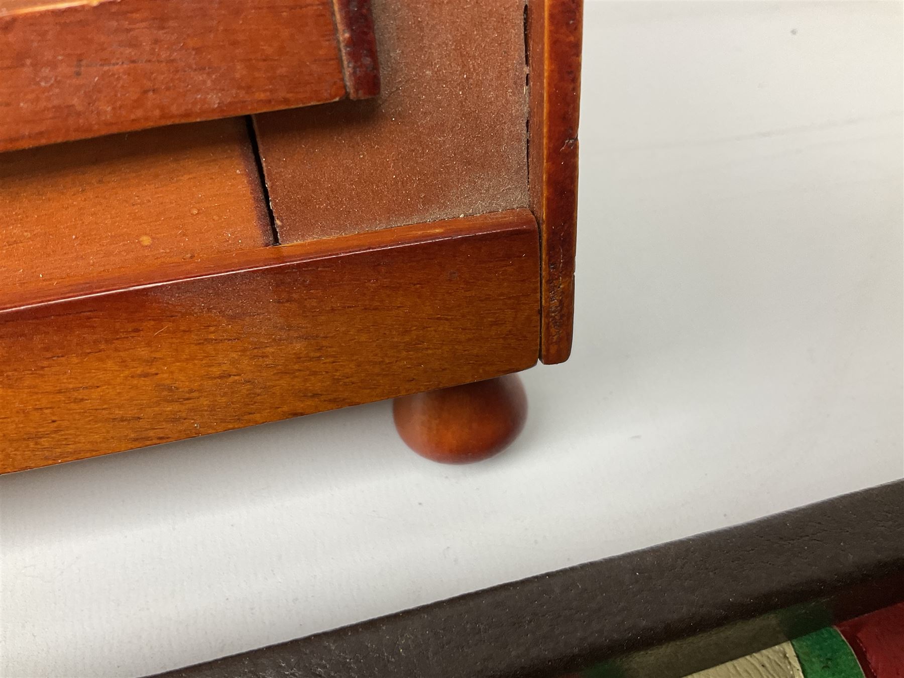 Bagatelle board and Harrods backgammon set in case