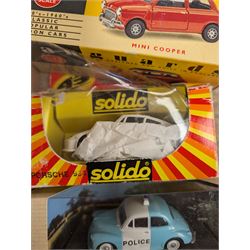 Collection of diecast model vehicles, including Corgi, Vanguards, Solido and LLedo examples