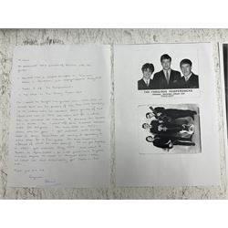 1963 Fender Jazz three-knob bass guitar; impressed with date code 7AUG63A on end of neck and serial no.L08587 on back plate; all original but re-finished in white in the 1970s; sold with photographs of the instrument in the 1960s with original finish and in the 1970s re-finished; L117.5cm; in original hard carrying case; Provenance: the professional guitar of Howard Livett from new to his death in 2005. Howard played in The Humperdincks, the backing group for Englebert Humperdinck, also played in the backing group for Max Bygraves and in the band Hedgehoppers Anonymous. The guitar is also sold with a manuscript letter of provenance from Howard's wife.