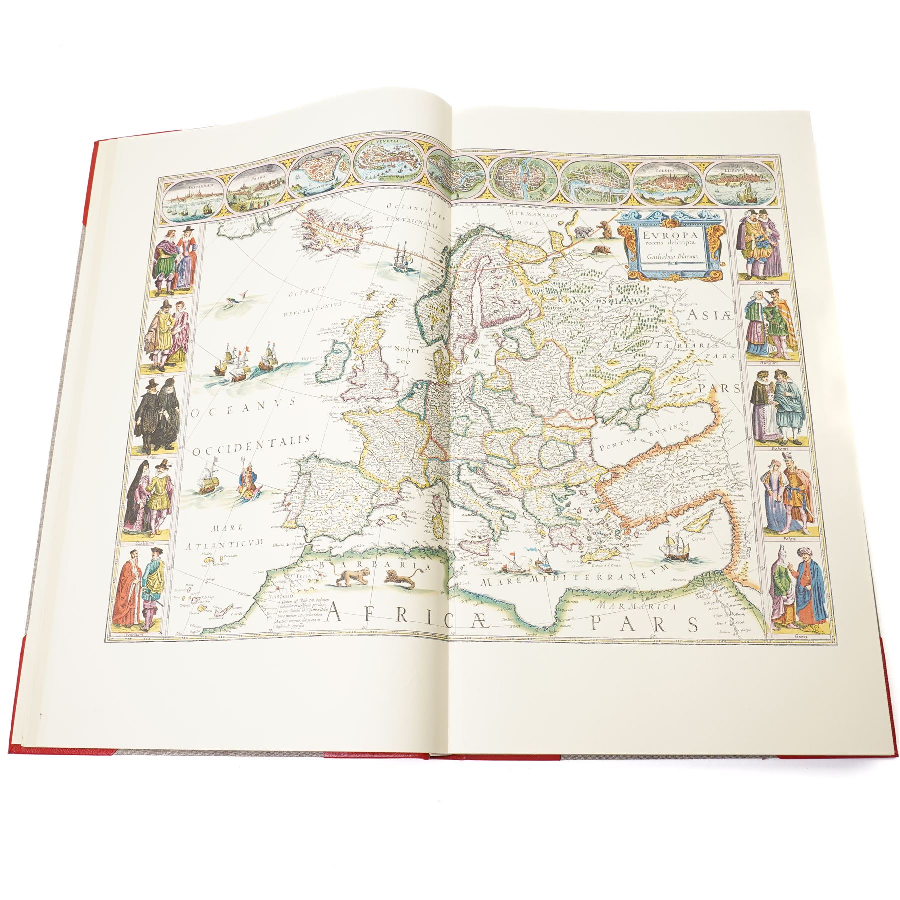 Blaeu's Atlas of England, Scotland, Wales and Ireland - facsimile reprint of Blaeu's maps, limited edition 40/500, published Thames and Hudson, London, half morocco, folio in slip case